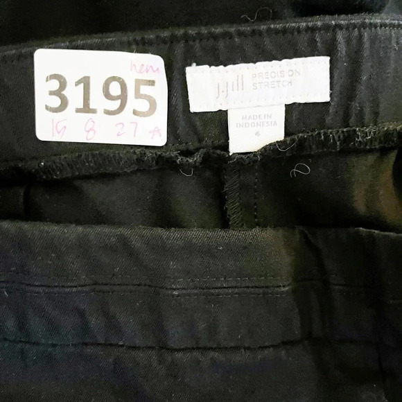 J Jill Womens Black Precision Stretch Ankle Pants 4 Classic Straight Leg *Flaw - Picture 2 of 10